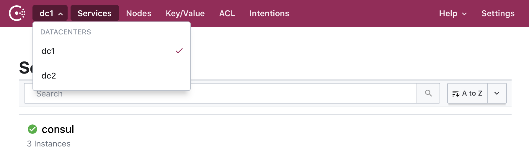 Consul datacenter picker